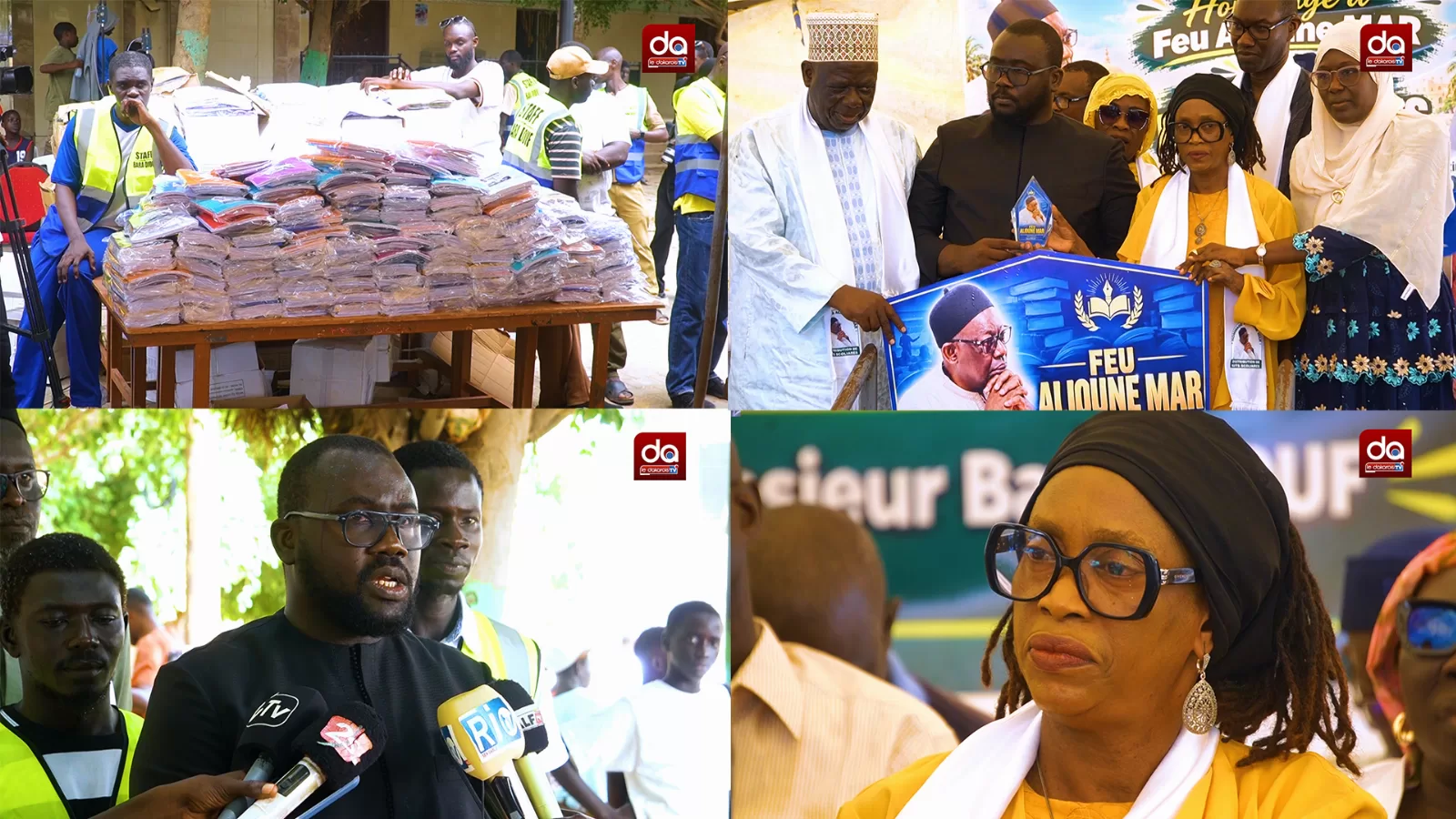 Distribution de kits scolaire: Bara DIOUF rend hommage à Alioune MAR.